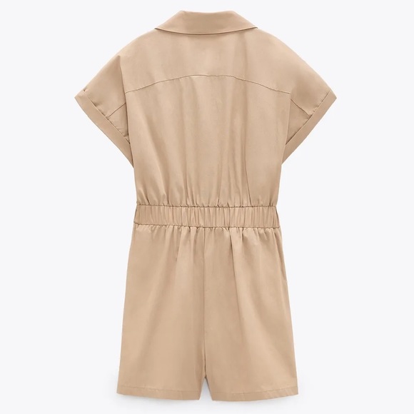 Zara - POPLIN CARGO JUMPSUIT - Picture 2 of 11